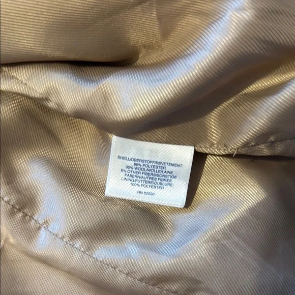 Lands' End Tan Trench Coat - Picture 5 of 8